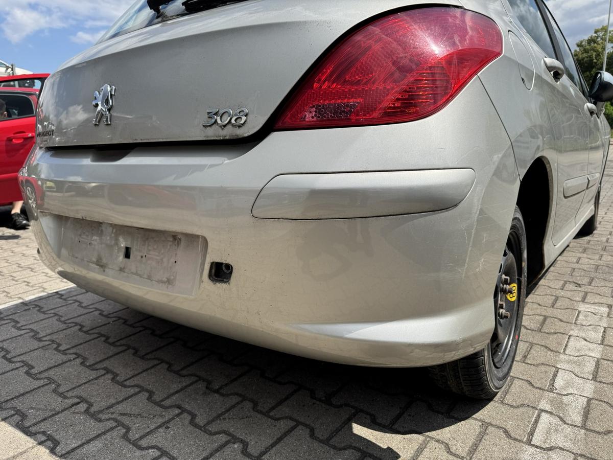 Peugeot 308 I original Stossf&auml;nger Sto&szlig;stange hinten Flie&szlig;heck ETS Aschgrau Bj.2008